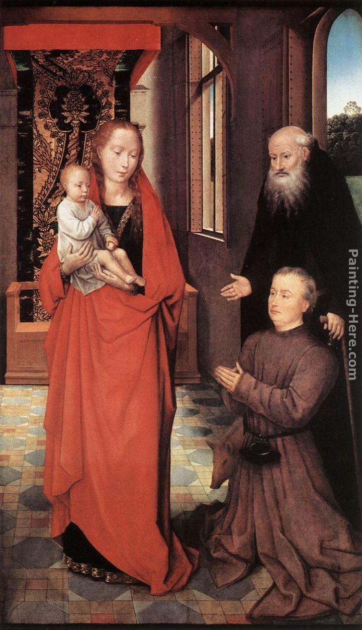 Hans Memling Virgin and Child with St Anthony the Abbot and a Donor